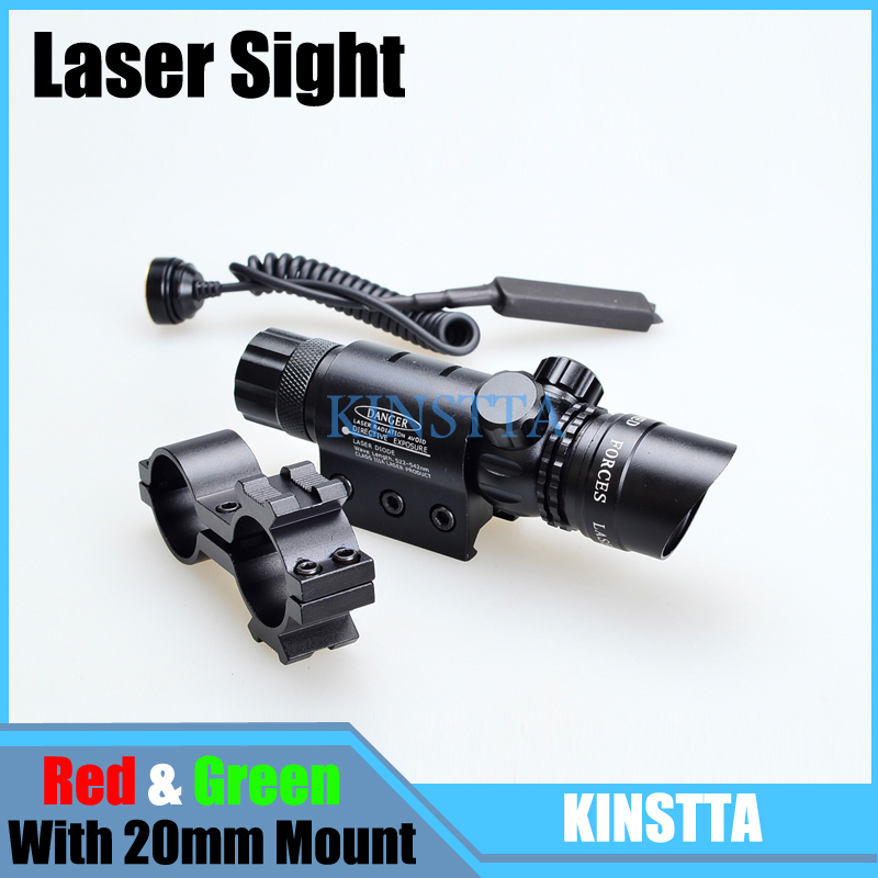 KINSTTA 전술 사냥 그린 레드 닷 레이저 사이트 범위 손전등 20mm 레일 Picatinny 마운트 총 소총/KINSTTA Tactical Hunting Green Red Dot Laser Sight Scope Flashlight 20mm Rail Pica
